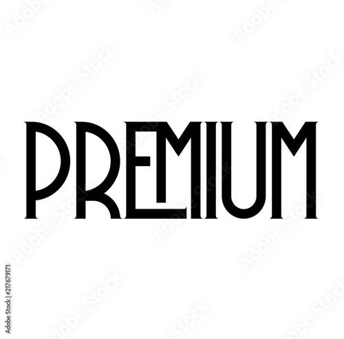 premium label on white