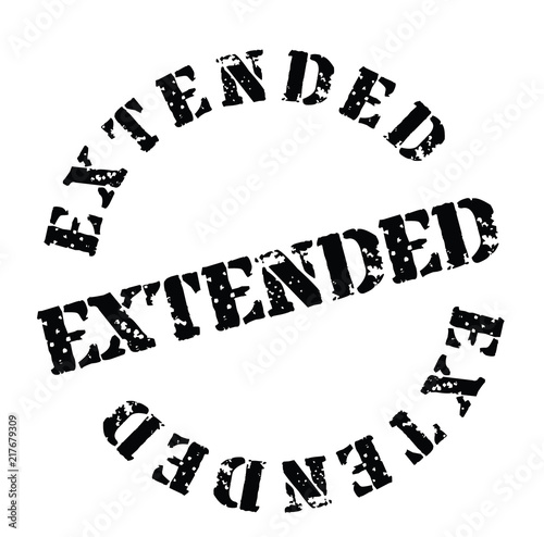 Extended stamp on white