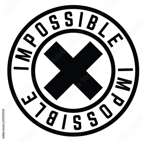 impossible stamp on white