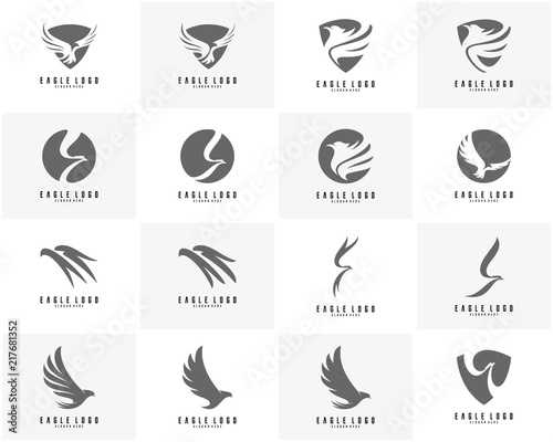 Fototapeta Set of Eagle logo vector