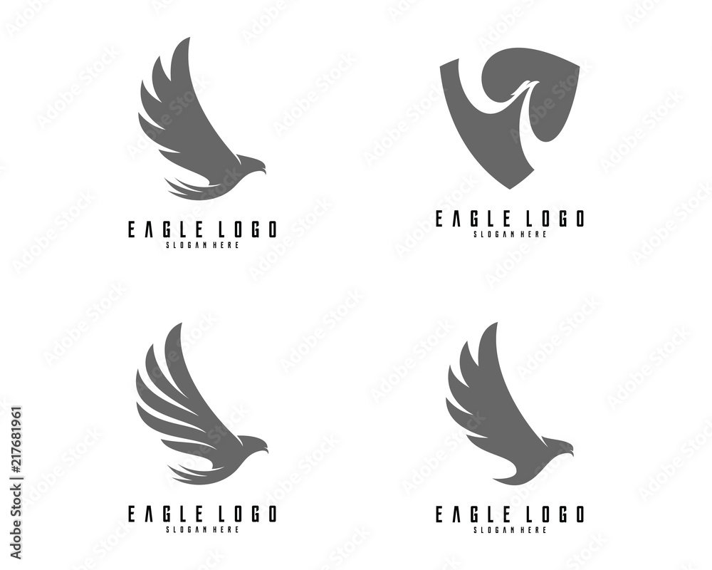 Fototapeta premium Set of Eagle logo vector