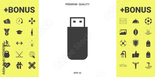 USB flash memory drive icon