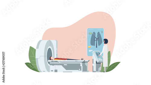 MRI machine patient respiratory scan