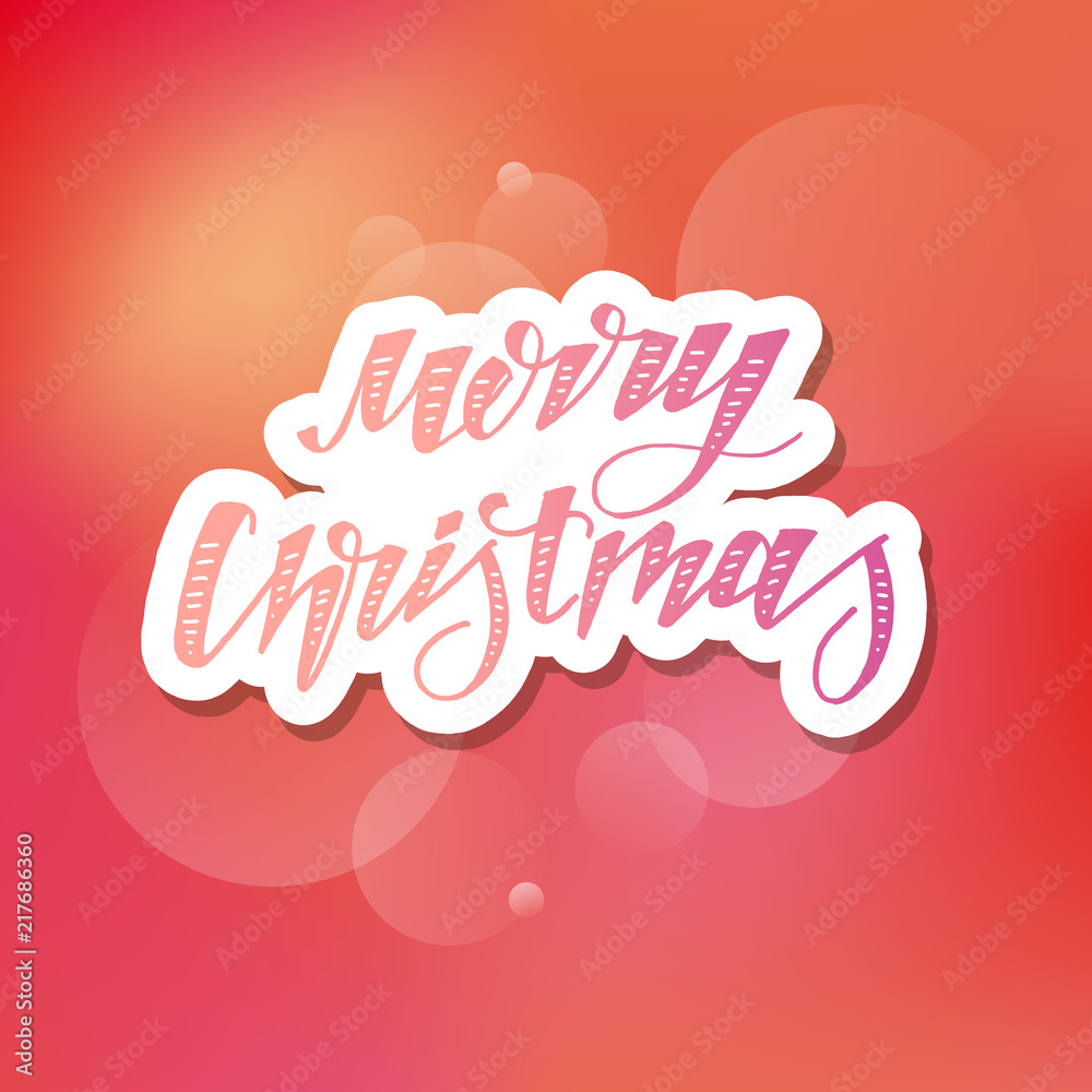 Christmas Vector Phrase Lettering Calligraphy Brush Watercolor