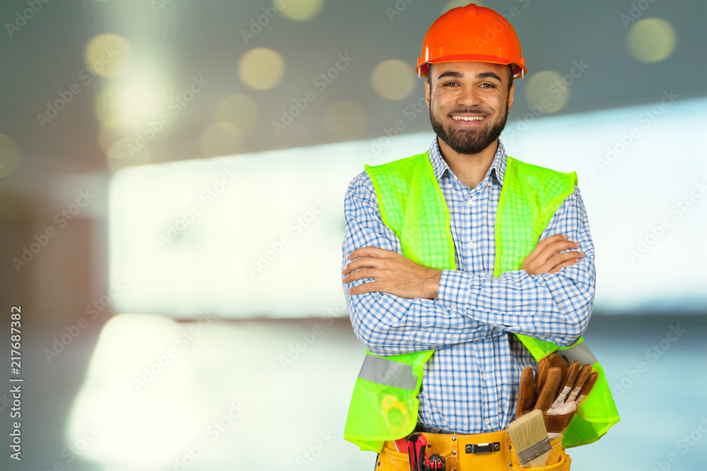 Construction Worker On Building Site Construction Worker On Building Site