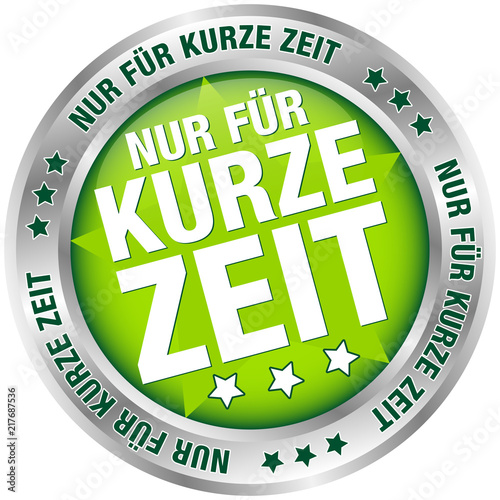Button "Nur für kurze Zeit" grün/silber