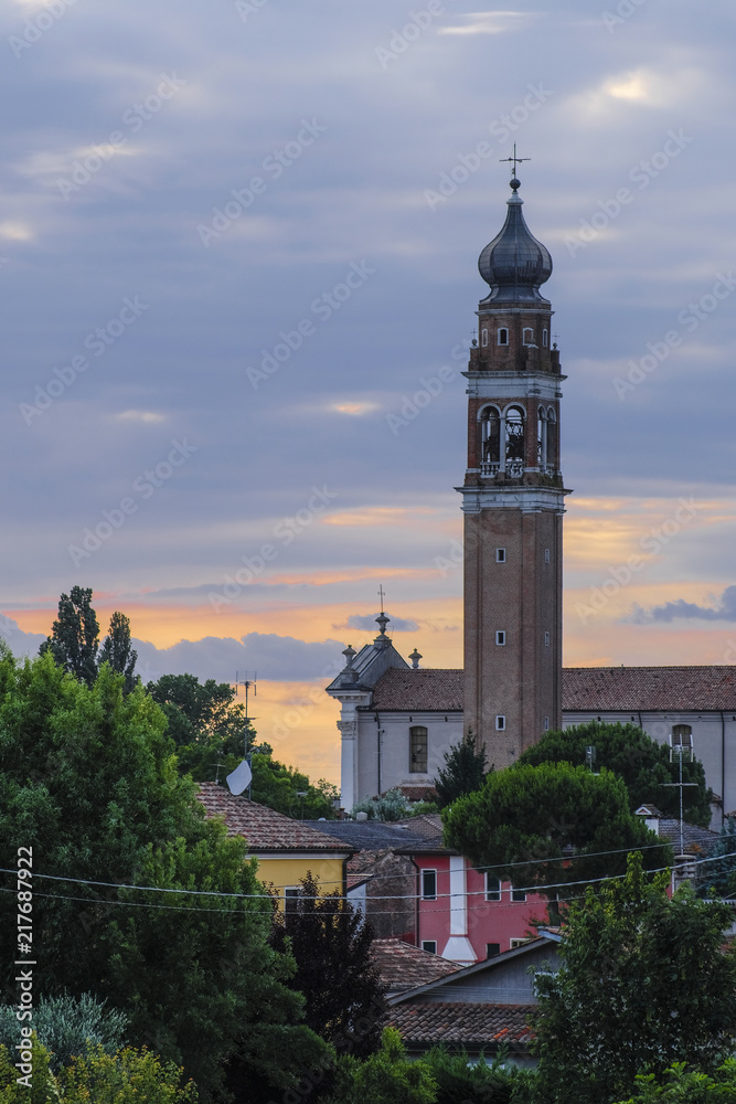 The image of church in Rovigo, Italy