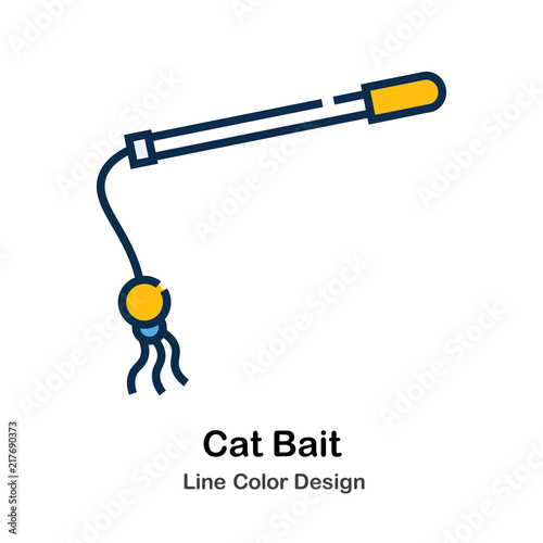 Cat Bait Line Color Icon
