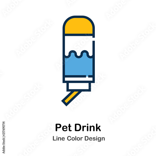 Pet Drink Line Color Illustrations