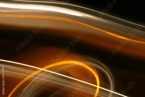 trails of light captured in long exposure with camera motion