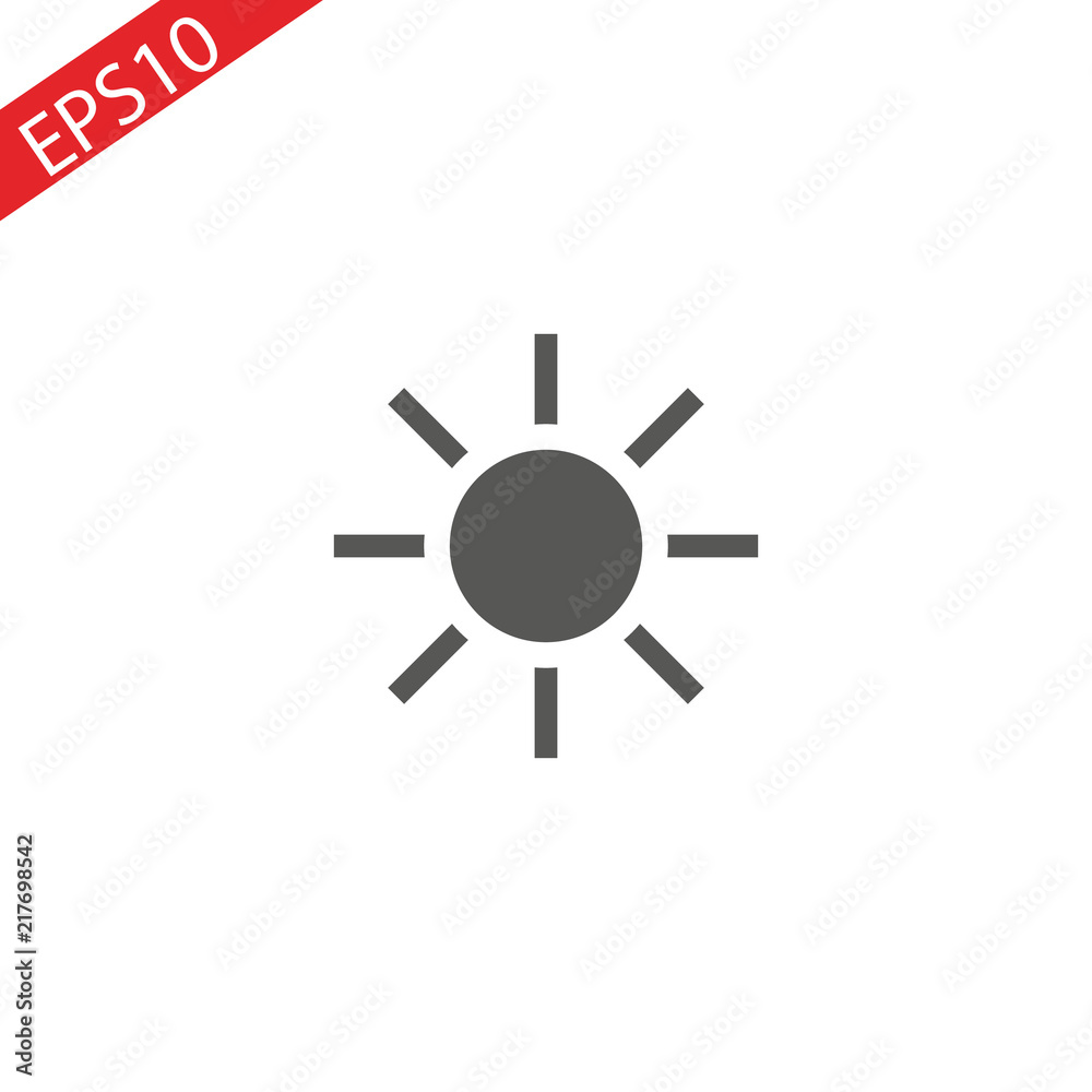 Sun vector icon on white background. Sun vector icon on white background.