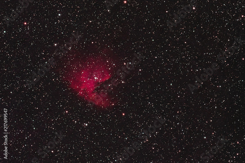 The Pacman Nebula NGC 281 in the constellation Cassiopeia as seen from Stockach in Germany.