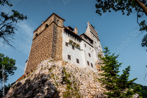 Bran Castle on the high hill  Romania. Ancient abode of the vampire Dracula