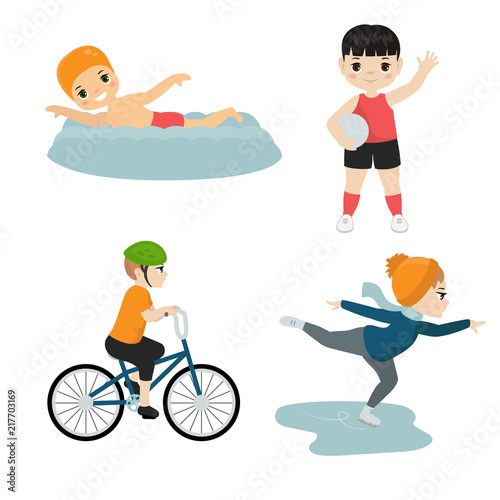 Children sport illustration