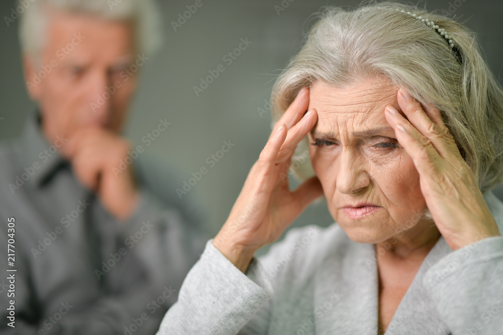 Close up portrait of beautiful sad senior woman Close up portrait of beautiful sad senior woman