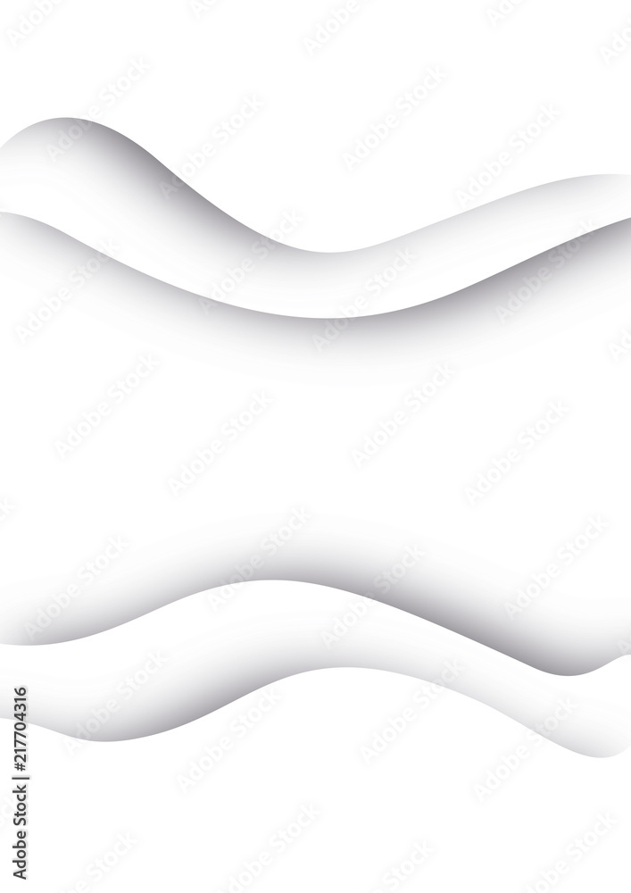 Obraz premium White abstract paper carve template background. For poster, book cover or annual report template A4 size concept design.illustration