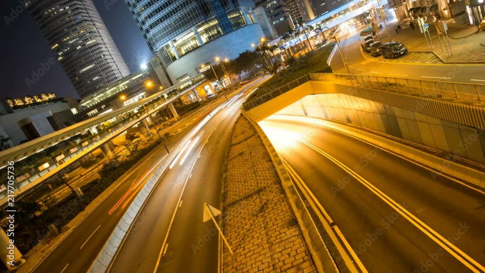 Timelapse of night city at hong kong. Timelapse of night city at hong kong.