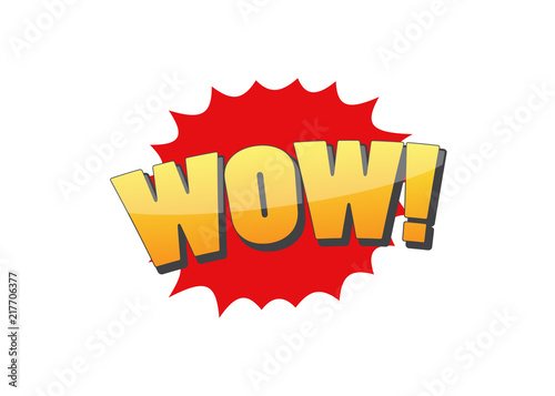 Wow fun graphic icon logo. WOW amazing icon