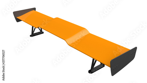 3D rendering of the sports car spoiler