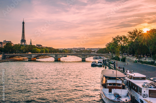 Photography coucher de soleil paris seine