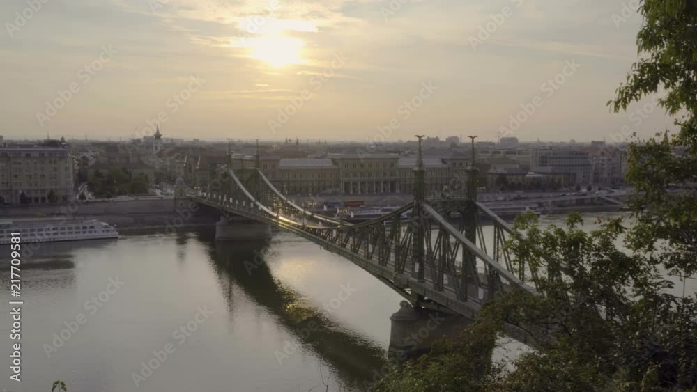 Liberty bridge at sunrise Liberty bridge at sunrise
