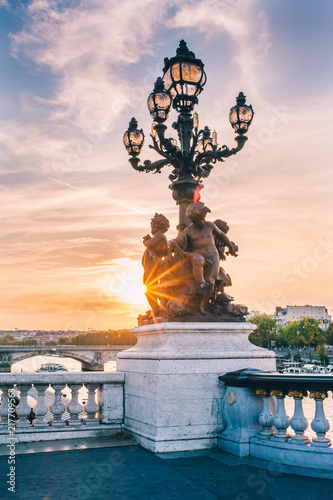 Photography coucher de soleil paris pont alexandre III