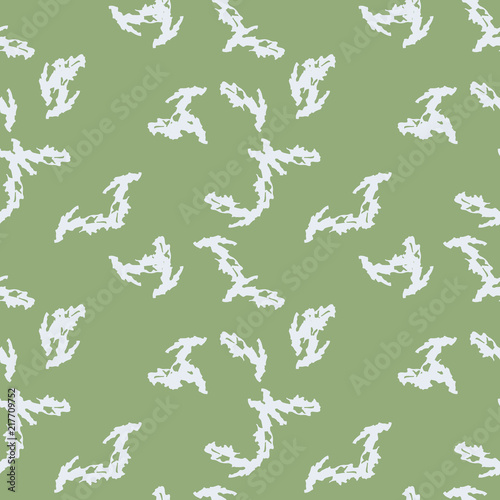 UFO military camouflage seamless pattern in green and grey colors