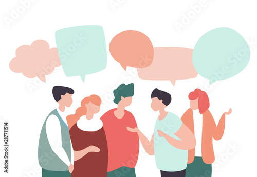 Concept of teamwork, social networks, global communication
