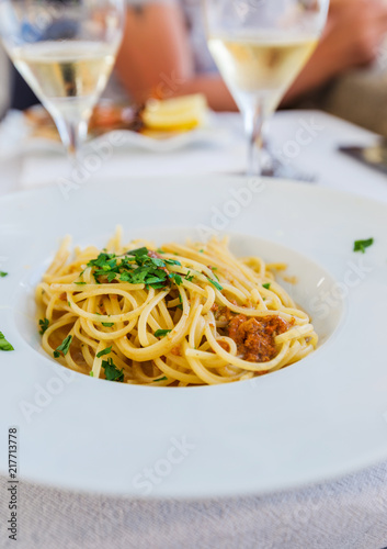 Spaghetti with sea urchin