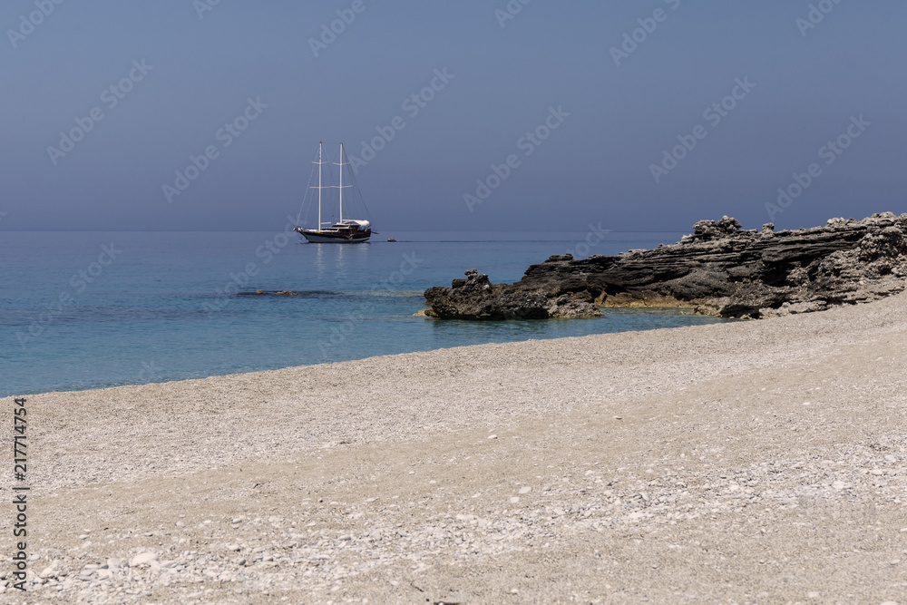 Albanian coast.beautiful view of the sea shore . Albanian coast.beautiful view of the sea shore .