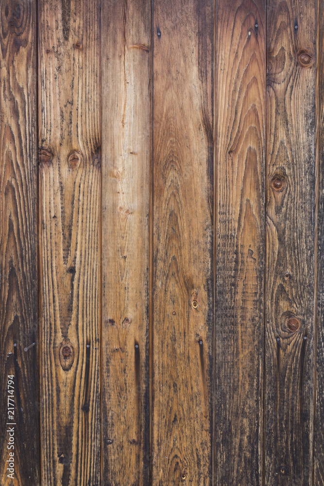 Obraz premium Wood table surface top view. Natural wood patterns. Timber background of wood texturе.