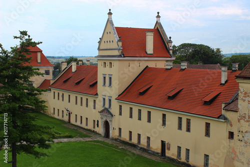 Ancient walls of architecture of Zhovkva photo