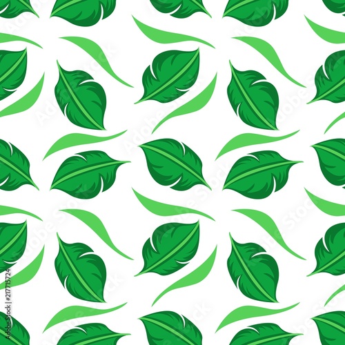 Seamless leaf pattern background