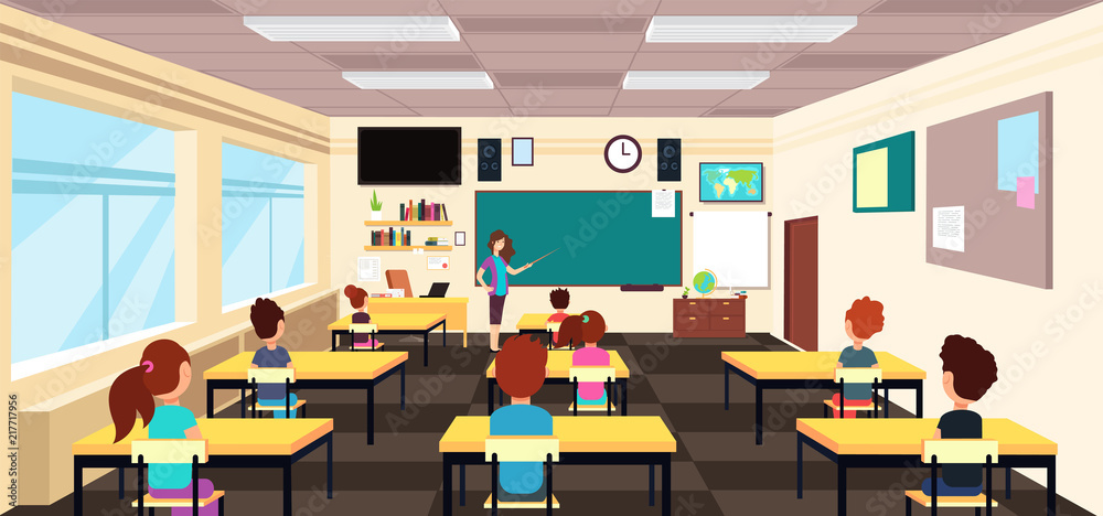 The pupils are in the classroom