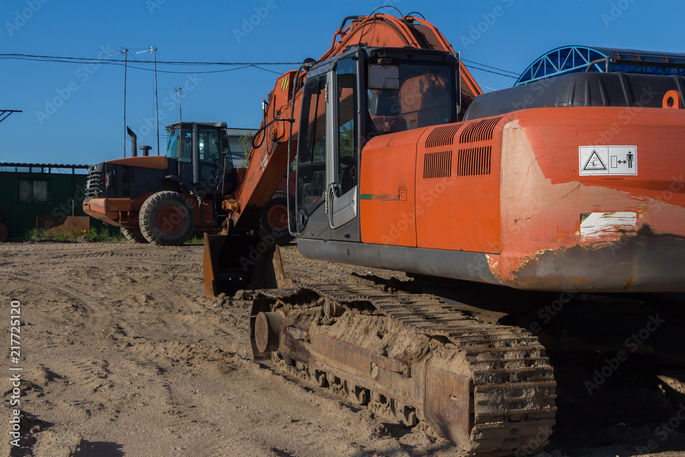 Excavator, construction industry Excavator, construction industry