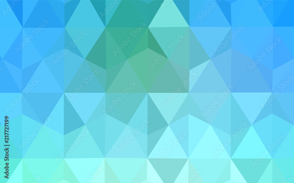 Obraz premium Light Blue, Green vector abstract mosaic backdrop.