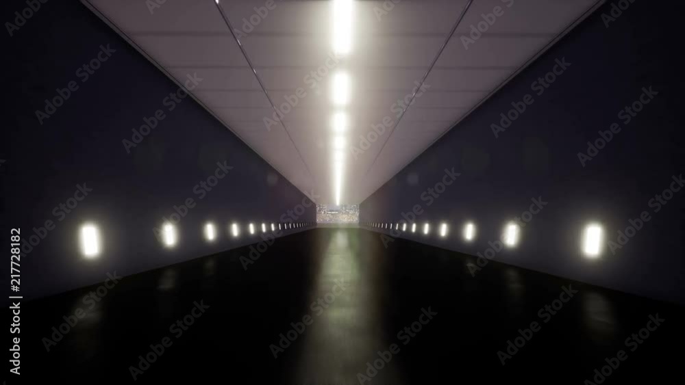 Movement inside a dark corridor