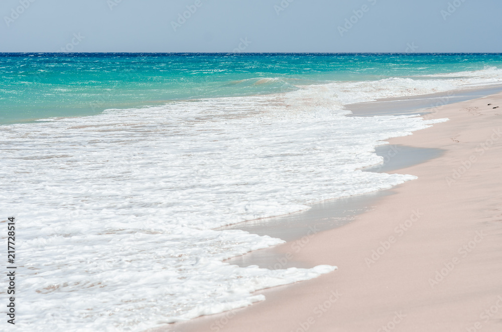 Ocean landscape. blue ocean and sand beach Ocean landscape. blue ocean and sand beach