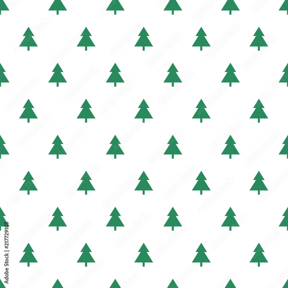 Endless Christmas Pattern with Christmas trees Endless Christmas Pattern with Christmas trees