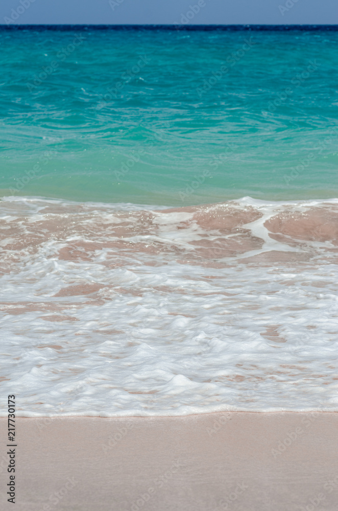 Ocean landscape. blue ocean and sand beach