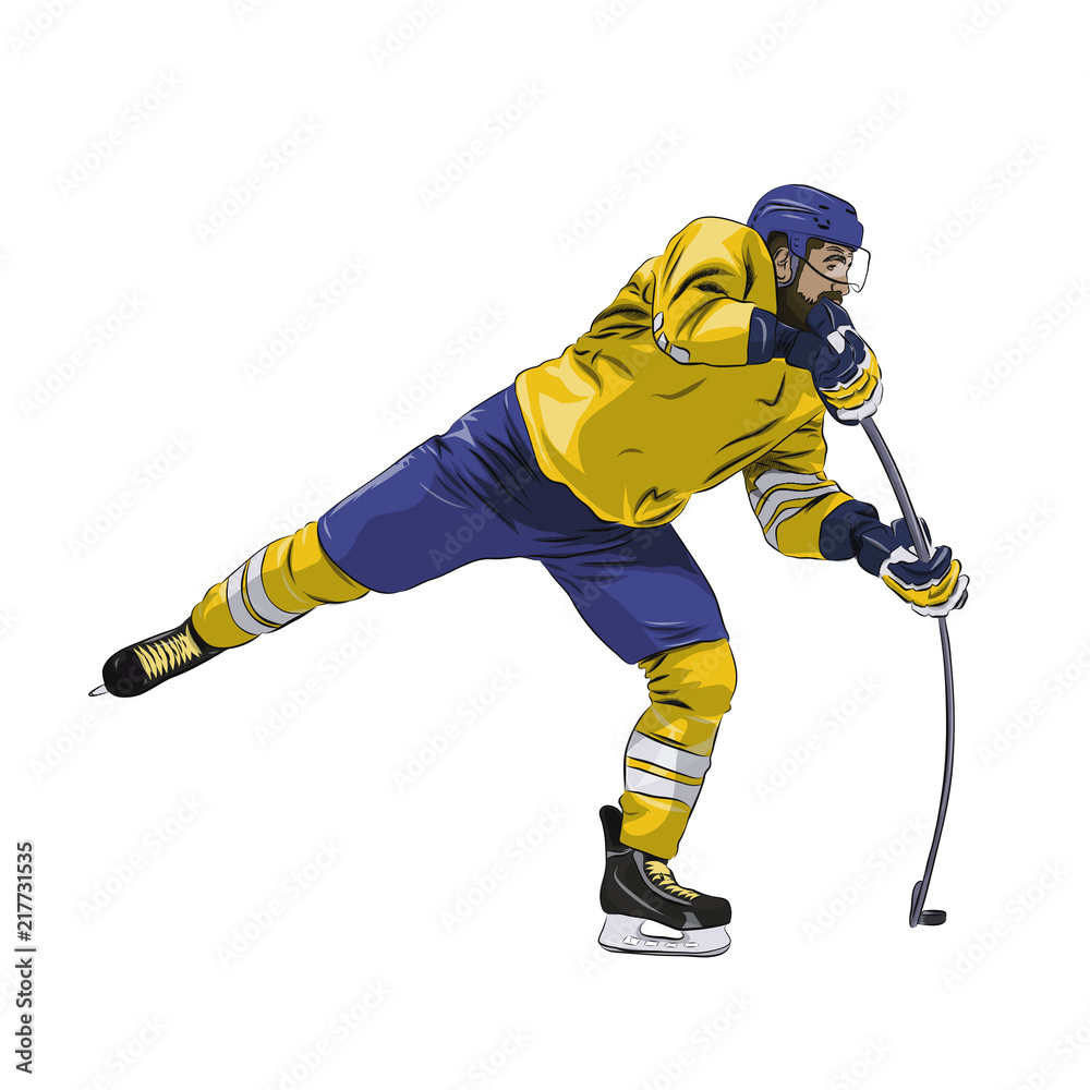 Stock vektor „Cat Hockey Player“ (bez autorských poplatků