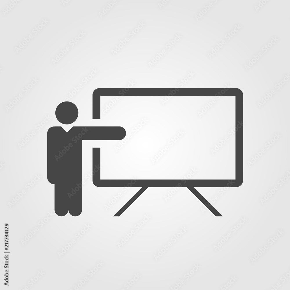 Training icon flat style isolated on background. Training sign symbol for web site and app design. Training icon flat style isolated on background. Training sign symbol for web site and app design.