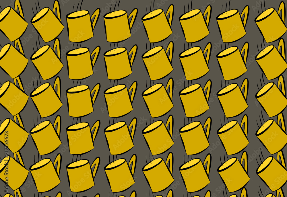 custom made wallpaper toronto digitalAbstract coffee cup illustrations background. Style, design, cafe & caffeine.