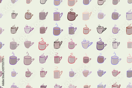 Illustrations of coffee cup. Drink  vector  graphic   color.