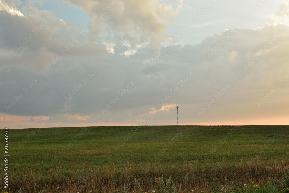 Summer rural landscape on a cloudy day Summer rural landscape on a cloudy day