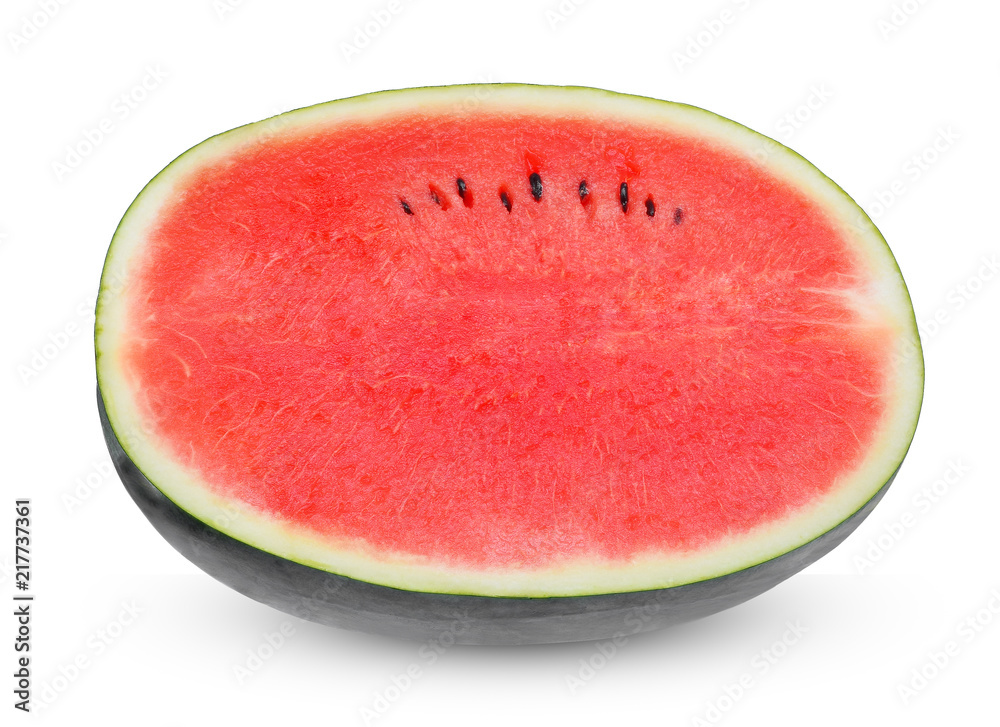 Half of red watermelon isolated on white background Half of red watermelon isolated on white background