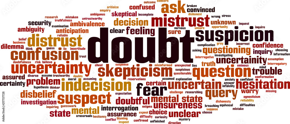 Doubt word cloud