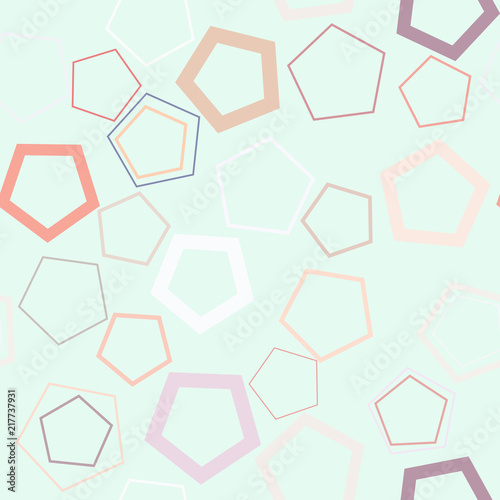 Seamless background abstract geometric pentagon pattern for design. Art, details, concept & effect.