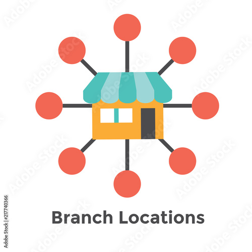 Franchise Icon Set with Home Office, corporate Headquarters and Franchisee Icon Images