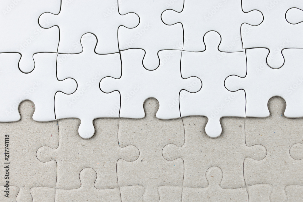 White jigsaw puzzle as background White jigsaw puzzle as background